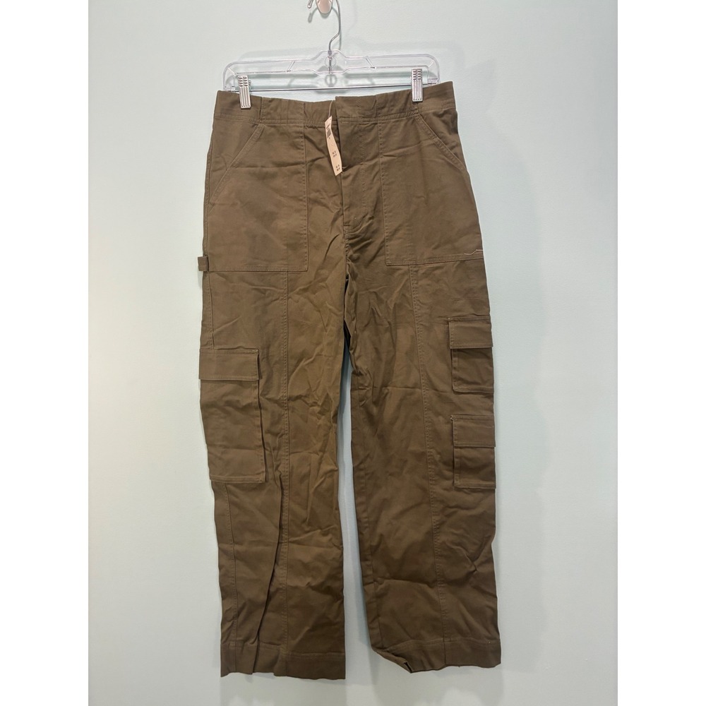 Abercrombie & Fitch Womens Cargo Utility Pants Olive Brown Size 10 30 NEW